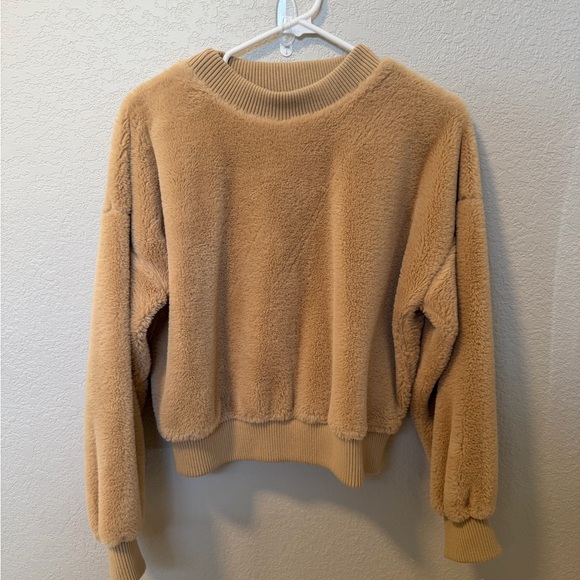 love, Fire Tops - love, Fire Tan Fleece Sweatshirt